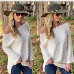 Slouchy cream sweater